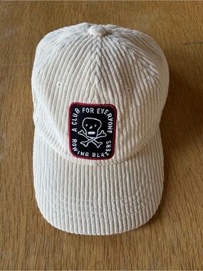 Rowing Blazers Cream Corduroy Hat with Navy Trim